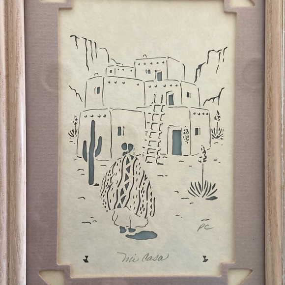 Figi Graphics Set of Two Matted Southwestern/Native American Decor Pictures - Picture 7 of 14